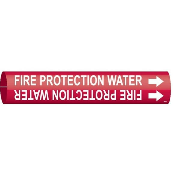 Brady Pipe Marker,Fire Protection Water 4060-D