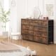 thumbnail image 4 of 45-pulgada moderno cómoda mesa de tv: brown entertainment center con 10 cajones para dormitorio, sala de estar, closet, o entrada, 4 of 8