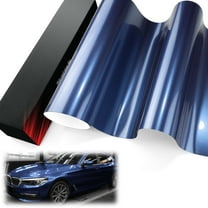 PET Liner Vinyl Super Gloss Metallic Midnight Blue Automotive Wrap Car Vehicle Bubble Free Air Release