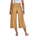 thumbnail image 7 of WIZUTIZ Linen Pants Workout Women's Stripe Capri Pants Drawstring Cotton Trousers with Side Pockets up to 45% Off, 7 of 7