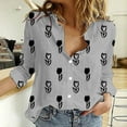 thumbnail image 2 of Uooqdmx Blouses for Women Dressy Casual, Linen Tops for Women, Gauze Tops for Women, Womens Button Down Shirt, Going Out Tops for Women, Gray XXL, 2 of 5