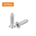 thumbnail image 3 of Tornillos de madera Uxcell #14x1", paquete de 15 tornillos Phillips autorroscantes de acero inoxidable 304, 3 of 5