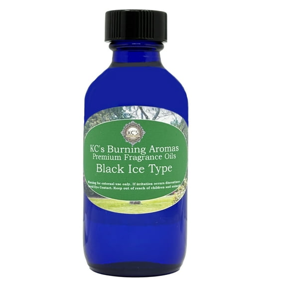 KC's Home Fragrances & Crystals Premium Fragrance Oil, Black Ice Type, 2 fl oz