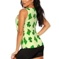 thumbnail image 3 of KLL St. Patrick's Day Print Womens Tank Top Sleeveless Workout Tops Athletic Running Shirts Yoga Gym Clothes-Medium, 3 of 7