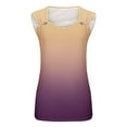 thumbnail image 4 of Womens Tank Tops 2025 Summer T Shirts Round Neck Sleeveless Casual Loose Blouses Gradient Tops Wide Strap Tank Tops for Lady Purple M, 4 of 5