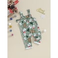 thumbnail image 2 of KelaJuan Baby Girl Christmas Jumpsuit Overalls Sleeveless Square Neck Cartoon Print Romper Bib Pants, 2 of 6