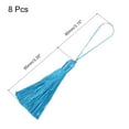 thumbnail image 2 of Uxcell 6.5" Silky Bookmark Tassels with Loop for DIY Craft Accessory, 8Pack Sky, 2 of 5