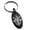 Black, variant on Stainless Steel Antiue Fleur De Lis Engraved Small Oval Charm Keychain Keyring