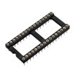 thumbnail image 1 of Unique Bargains 20pcs 15.2mm Row Pitch 2 Row 32 Round Pins DIP IC Chip Socket Adaptor, 1 of 6