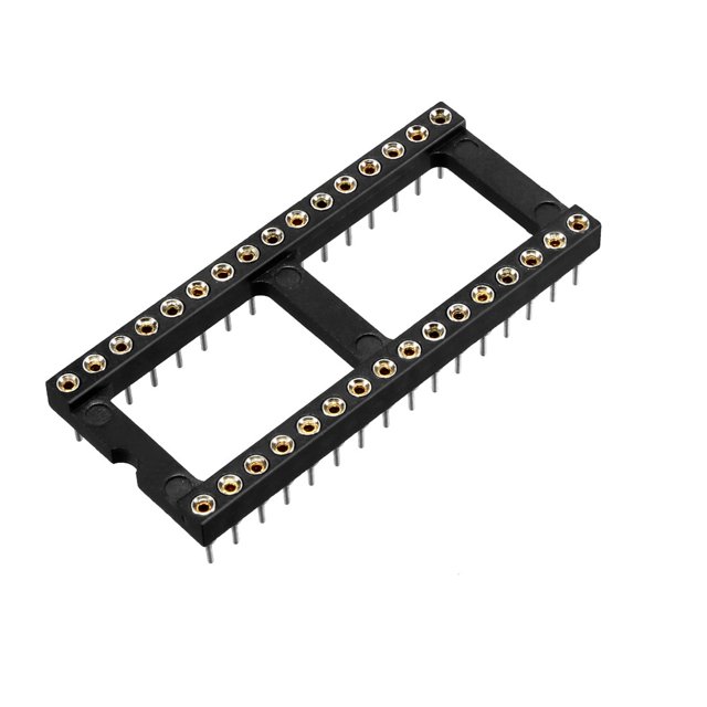 Unique Bargains 20pcs 15.2mm Row Pitch 2 Row 32 Round Pins DIP IC Chip Socket Adaptor