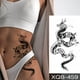 thumbnail image 1 of Impermeable Temporal Tatuaje Pegatina Dragón Negro Serpiente Peonía Rosa Totem Flash Tatto Mujeres Hombres Oscuro Sexy Cintura Brazo Tatuajes Falsos Gao Jiahui  unisex, 1 of 2