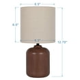 thumbnail image 4 of Mainstays 12.75” Traditional Faux Wood Table Lamp with Oatmeal Linen Shade, 4 of 6