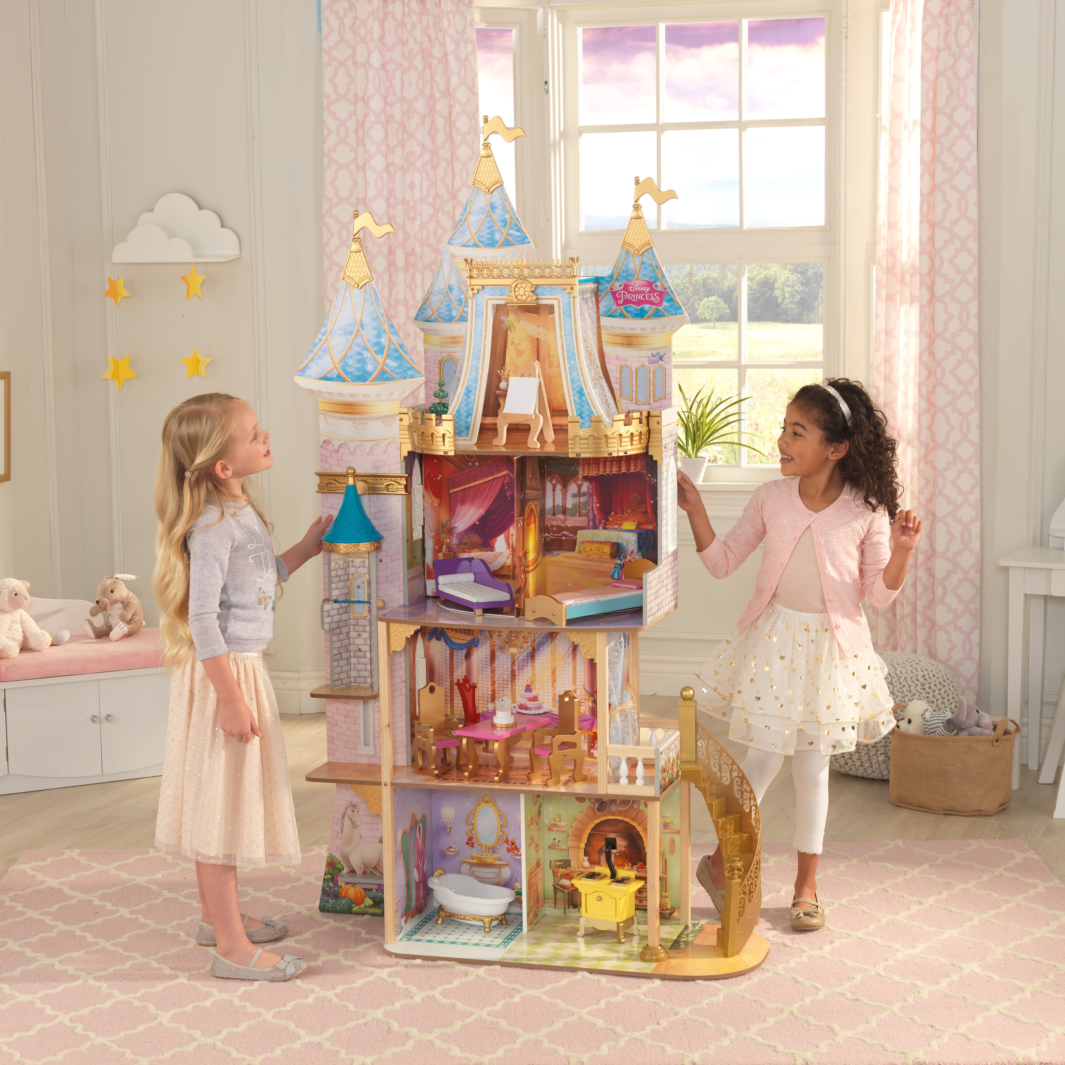 Disney® Princess Royal Celebration Wooden Dollhouse with 10Piece