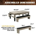 thumbnail image 2 of 7' Pool Table, 3-in-1 Dining Top & Table Tennis with Game Accessories & Rolling Storage Caddy Westmont Barrington Billiards, 2 of 8