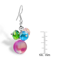 thumbnail image 5 of Besheek Rainbow Bubbles Mermaid Glass & Crystal Boho Chic Dangle Earrings, 5 of 7