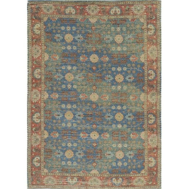 HomeRoots 353322 Tapis en Jute Bleu et Rouge 27 x 45 Po