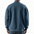 thumbnail image 4 of Big and Tall Sweatshirt for Men Quarter Zipper Sweatshirt No Hood Man Lightweight 1/4 Zip Pullover Long Sleeve Winter Sweaters Navy XL, 4 of 4