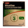 Rugby Nicotine Transdermal System Patch Step 3 Stop Smoking Aids, 14 Ct