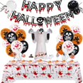 thumbnail image 1 of Scary Halloween Party Decorations Set Including Halloween Party Decoration Favors Backdrop Banner Bloody Garland Banner Bloody Tablecloth Halloween Ba, 1 of 4