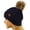 Navy, variant on CC Brand Pom Thick Beanie Sherpa Lined Chunky Knit Stretch Women's Winter Hats Cap