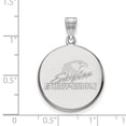 thumbnail image 2 of 14k White Gold LogoArt Official Licensed Collegiate Embry-Riddle Aeronautical University (ERAU) Large Disc Pendant, 2 of 3
