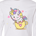 thumbnail image 4 of Inktastic Teacup Unicorn Long Sleeve Youth T-Shirt, 4 of 5