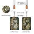 thumbnail image 2 of PU Leather ID Badge Holder Stylish Badge Holders with Lanyard (4.3x2.8x0.3in) for Cards & Credentials Noble and Elegant Horse, 2 of 6
