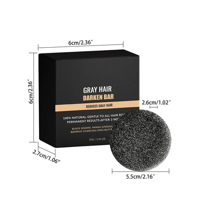 HYLLai Gray Hair Reverse Bar – Natural Darkening Shampoo Soap
