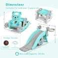 thumbnail image 3 of Patiojoy 5 in 1 Toddler Slide Rocking Toy Rocking Horse Playset with Slide Basketball Hoop Ring Toss Game Blue, 3 of 9