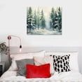 thumbnail image 4 of JEUXUS  Canvas Print Wall Art Woodland Nursery Decor Pastel Green Pine Tree Forest Landscape Nature Wilderness Fine Art Decorative Rustic for Living Room, Bedroom, Office, 4 of 4