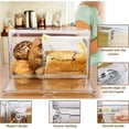 thumbnail image 3 of 2PCS Large Bread Box for Countertop, Stackable Double Layer Storage Container, Clear Boxes for Kitchen Counter, Bread Keeper for Homemade Bread, Bagel, Muffins, Rolls, 3 of 12
