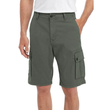 New Lucky Brand Mens Dark Green Stretch Sateen Cotton Cargo Shorts Sz 36W 5439-4