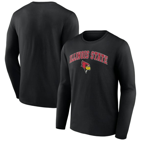 Men's Black Illinois State Redbirds Campus Long Sleeve T-Shirt