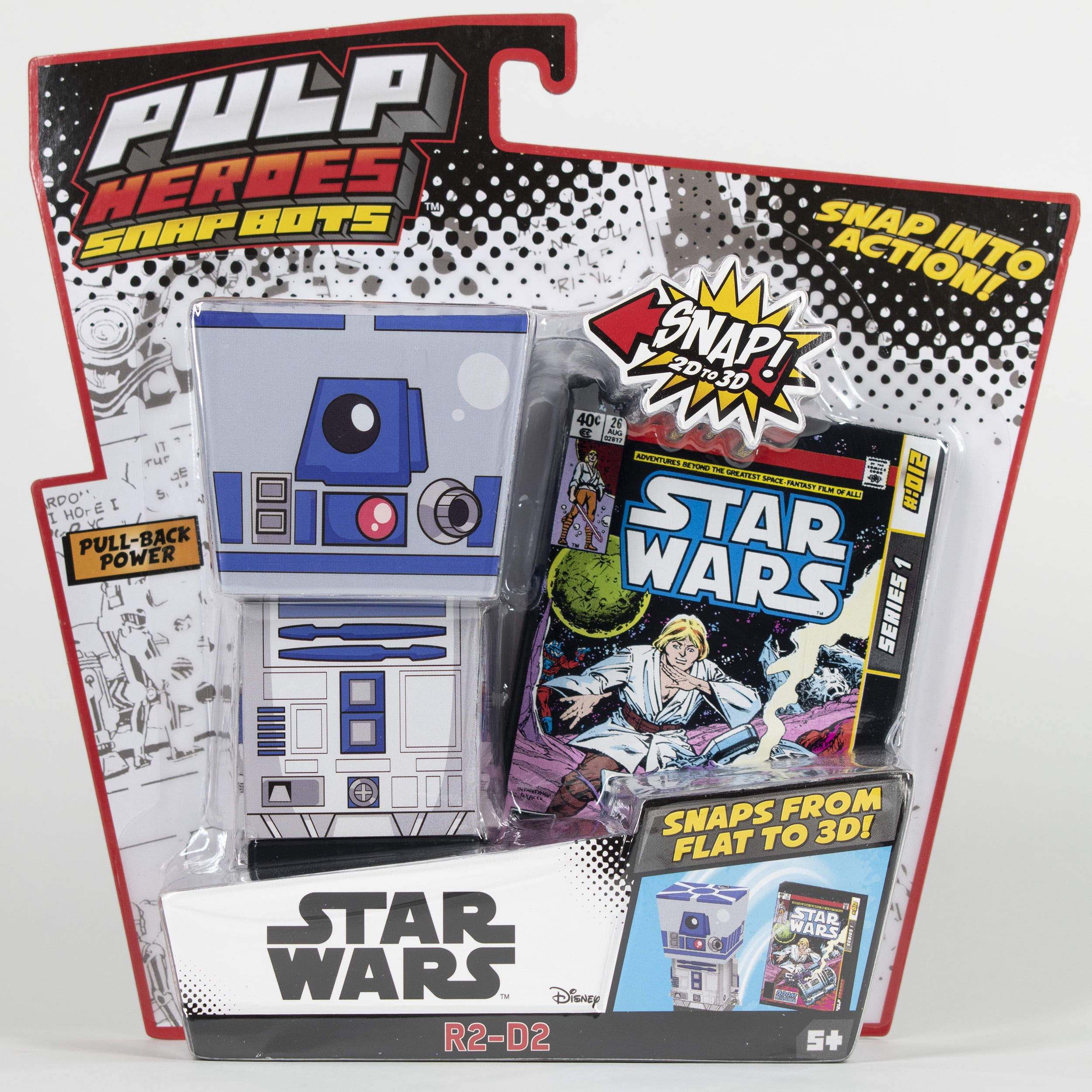 Pulp Heroes Snap Bots Pull Back Star Wars 3D Figure R2-D2