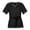 Black, variant on Trimmed Warrior Cosplay Top, V Neck Medieval Viking Short Sleeve Tunic, Printed Trim Warrior Peasant Cosplay Top With Belt, Multi Earth Tone Larp Halloween Costume Shirt, Blue L