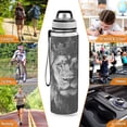 thumbnail image 7 of Sports Water Bottle 1000ML Tritan Food Grade Clear Water Bottle Fitness Outdoor Sports Bike Grey Crown Lion, 7 of 7