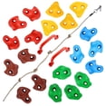 thumbnail image 1 of TOPNEW 20 PCS Rock Climbing Holds for Kids, Rock Wall Holds with 6.56 Ft Climbing Rope and 2 Handles, Rock Wall Climbing Kit for Indoor and Outdoor Playset - Includes Mounting Hardware, 1 of 6