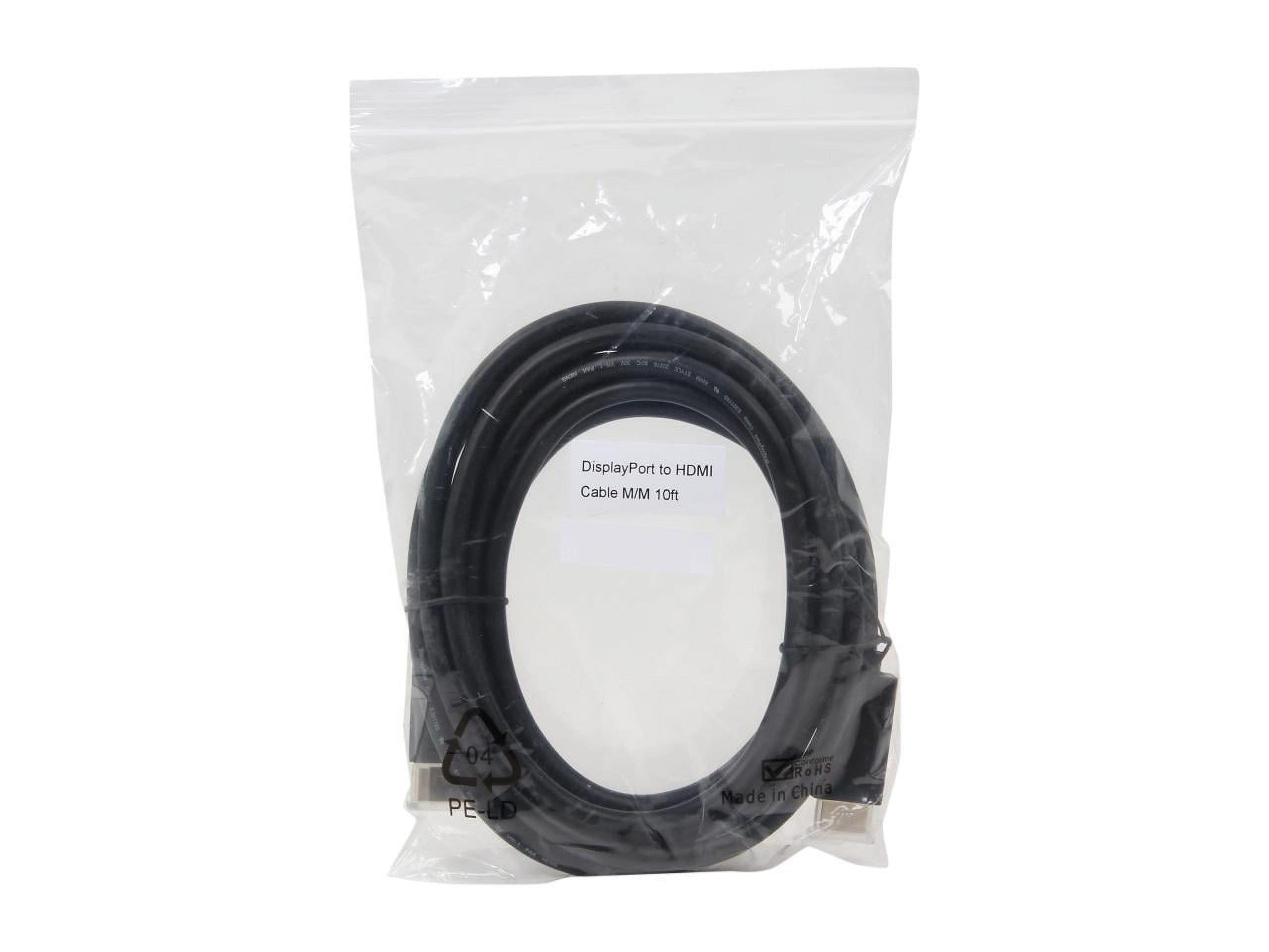 Nippon Labs DP-HDMI-10 10 ft. Black DisplayPort to HDMI DisplayPort to HDMI Cable Male to Male