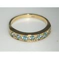 thumbnail image 2 of LBG Solid 10k .417 Yellow Gold Natural Blue Topaz Womens Band Ring - Sizes 4 to 12 Available, 2 of 3