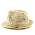 thumbnail image 7 of Unisex Hollow‑Woven Straw Fedora Hat Braided Leather Band Summer Travel Wide‑Brim Sun Hat Men Women Couple Outdoor Beach Panama Headwear, 7 of 7