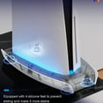 thumbnail image 2 of Soporte de almacenamiento para PS5 Slim con luces RGB y ventilación: soporte vertical para consola y base de refrigeración para PlayStation 5 Slim, 2 of 6