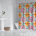thumbnail image 2 of Yellow Ethnic Floral Pattern Shower Curtain 72"x72" ,Bathroom Decorative Shower Curtains Set with 12 Hooks,Modern Waterproof Washable Shower Curtain, 2 of 6