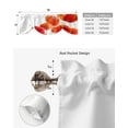 thumbnail image 5 of Plant Red Poppy Flower White Window Curtain Kitchen Cabinet Coffee Tie-Up Valance Curtain Rod Pocket Short Curtain, 5 of 6