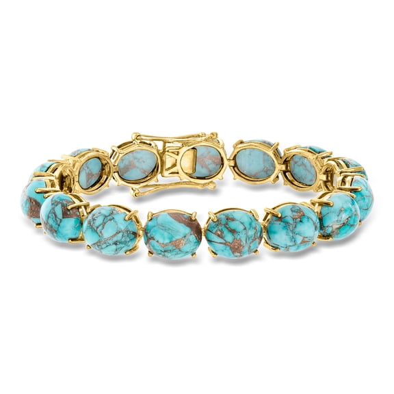 Ross-Simons Mohave Turquoise Bracelet in 18kt Gold Over Sterling, Women's, Adult