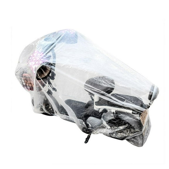 Motorcycle Cover Waterproof Bike Rain Dust Proof Electric Scooter Protector Clear Bicycle Shelter Universal Outdoor Vehicle Cover All Weather PVC Lightweight Compact