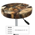 thumbnail image 4 of Daiia Musical Horse Vintage Collage Stool Covers Round,Round Bar Stool Covers Waterproof Bar Chair Covers Washable Stool Cushion Slipcover for 12-14 Inch Chair-14 inch, 4 of 7