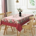 thumbnail image 6 of Mizhona Valentine Rectangle Tablecloth Pink Rose Dining Table Cloth Waterproof Kitchen Decorations 54"x72", 6 of 6