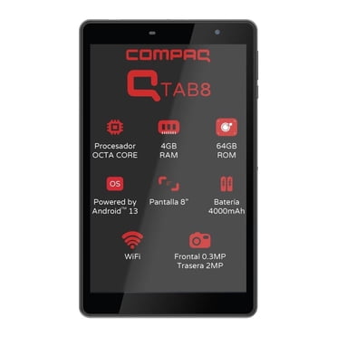 Tableta Compaq Qtab 8 pulgadas 4GB RAM 64GB ROM