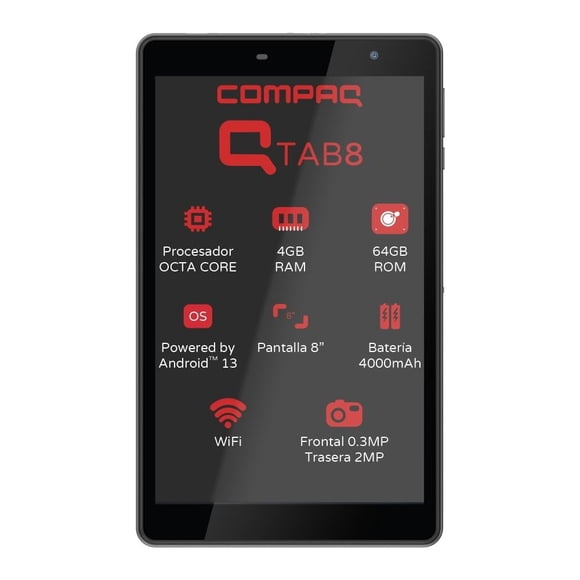 Tableta Compaq Qtab 8 pulgadas 4GB RAM 64GB ROM
