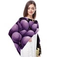 thumbnail image 4 of Grape Translucent Chiffon Hair Scarf - Breathable Silk Wrap for Women - 180*73 Size - Lightweight Headband and Fashion Accessory, 4 of 6